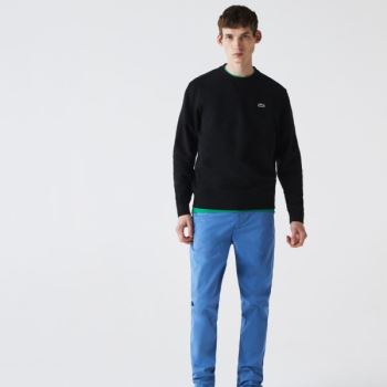 Lacoste SPORT Cotton Blend Fleece Sweatshirt - Mikiny Pánské Černé | CZ-OczVWR